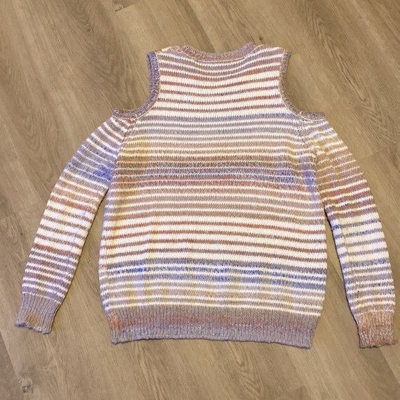 Rebecca Minkoff Page stripe cold shoulder sweater size large - Picture 8 of 14